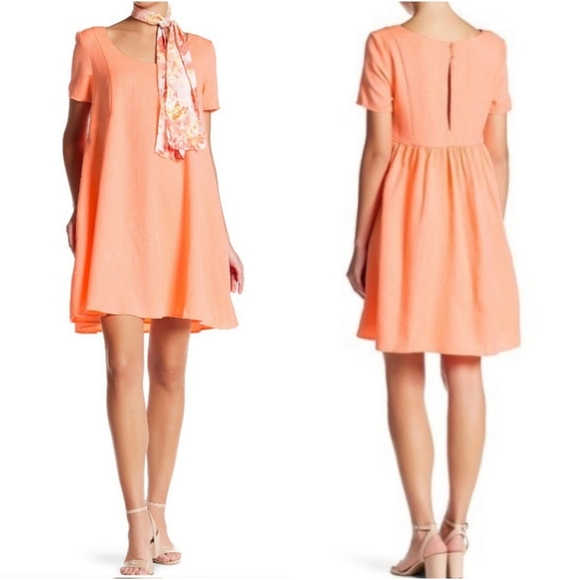 NWT Frnch Orange Shift Dress - Picture 1 of 5